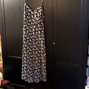 Floral tie back spaghetti strap summer dress
